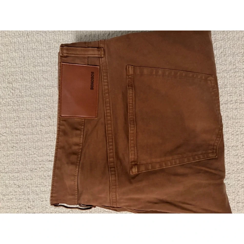 Bonobos Mens 35x32 Five Pocket Pants Rust Brown Straight Leg Casual Chinos